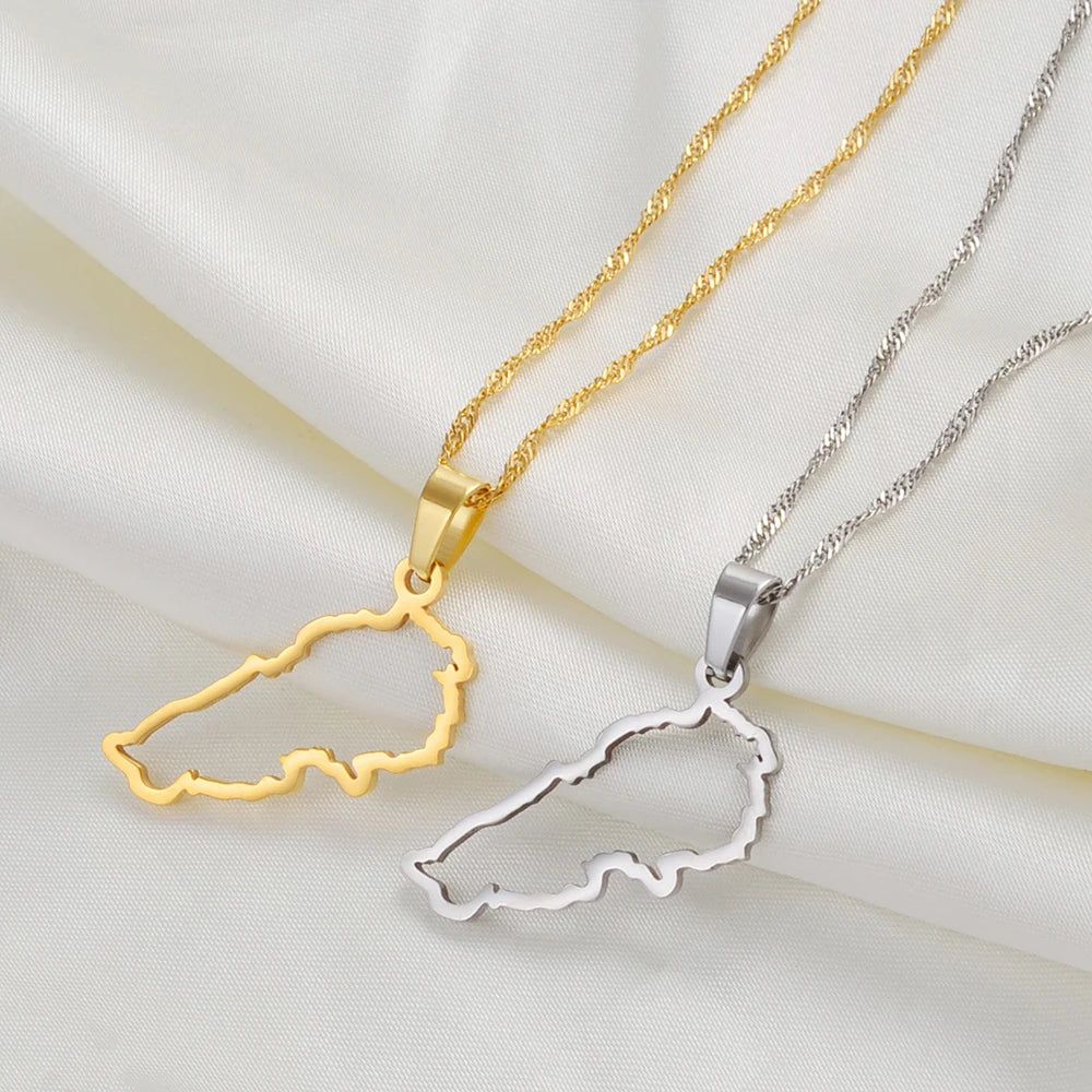 Lebanon Map Pendant Necklace - Lebanon Threads